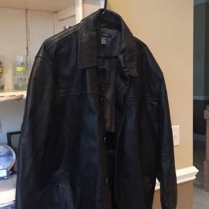 JCrew leather coat
